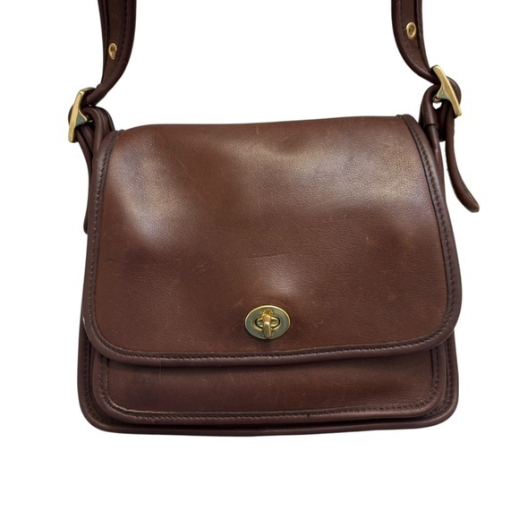 Coach Handbags - Coach vintage brown leather rambler bag 9061